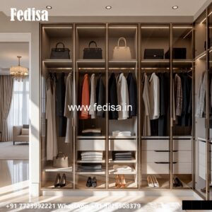 Modern Wardrobe Design with Open Shelving No-036