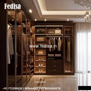 Luxury Wardrobe Design with Decorative Lighting No-055