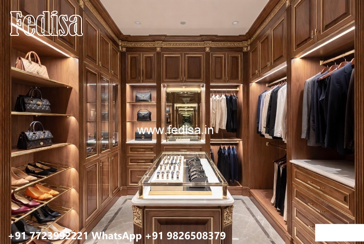 Elegant Wardrobe Design with Mirror Panels No-074