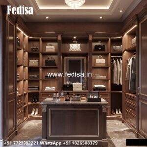Elegant Wardrobe Design with Smart Features No-086