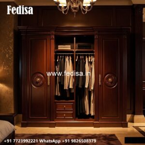 Contemporary Wardrobe Design with Glass Accents No-089