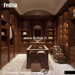 Elegant Wardrobe Design with Rich Texture No-142
