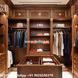 Elegant Wardrobe Design with Custom Shelves No-172