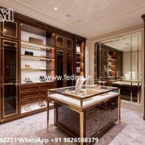 Stylish Wardrobe Design for Spacious Bedrooms No-174