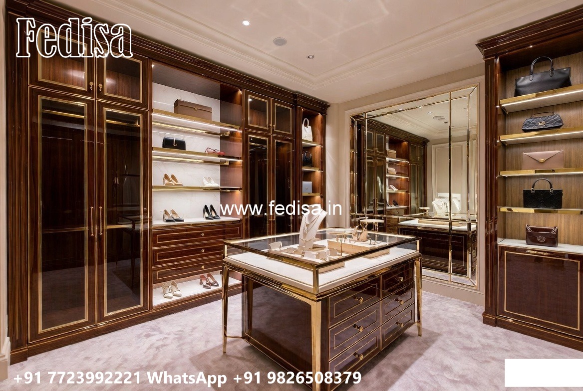 Stylish Wardrobe Design for Spacious Bedrooms No-174