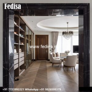 Elegant Wardrobe Design with LED Accents No-182