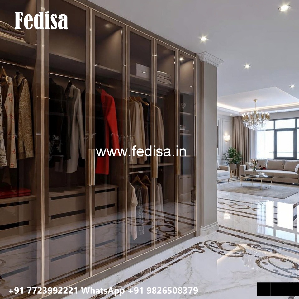 Stylish Wardrobe Design with Decorative Finish No-190