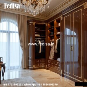 Stylish Wardrobe Design with Sleek Texture No-219
