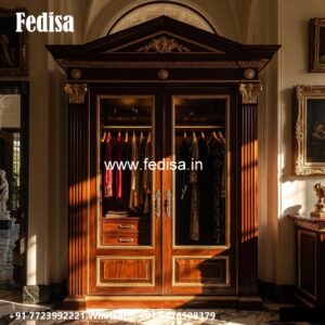 Stylish Sliding Wardrobe Design with Glass Finish No-243
