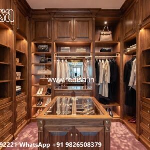 Luxury Wardrobe Design with Mirror Elegance No-255