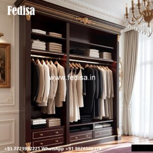 Elegant Wardrobe Design with Modern Mirror Finish No-287