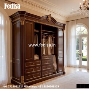 Classic Wardrobe Design with Decorative Panels No-619