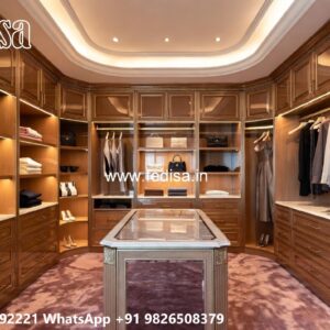Traditional Wardrobe Design with Mirror Finish No-637
