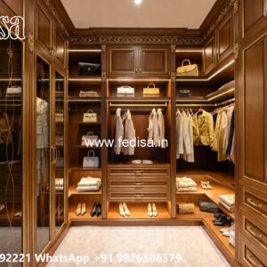 Classic Wardrobe Design with Rich Wood Finish No-639