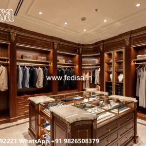 Classic Wooden Wardrobe with Decorative Trim No-643