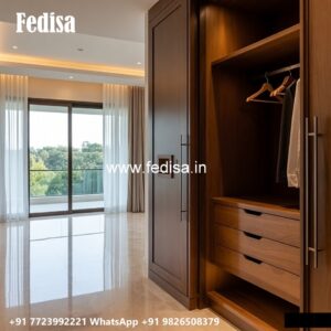 Wooden Wardrobe Design with Vintage Charm No-697