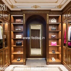 Traditional Wardrobe Design with Elegant Storage No-724