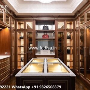 Traditional Wooden Wardrobe with Elegant Touch No-739