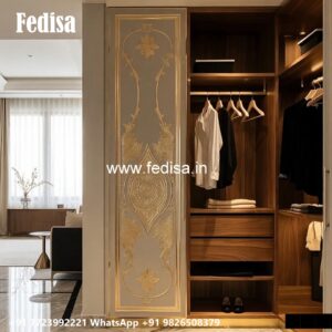 Classic Closet Design with Rich Wooden Finish No-742