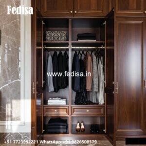 Wooden Closet Design with Elegant Craftsmanship No-746