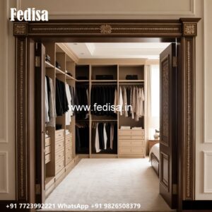 Elegant Bedroom Closet with Wooden Beauty No-762