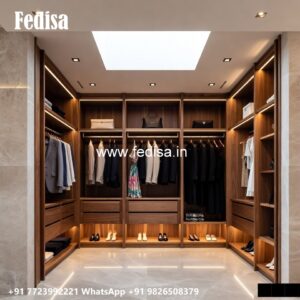 Elegant Wooden Closet with Vintage Charm No-778