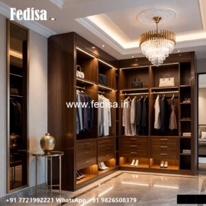 Classic Wardrobe Design with Decorative Mirrors No-784