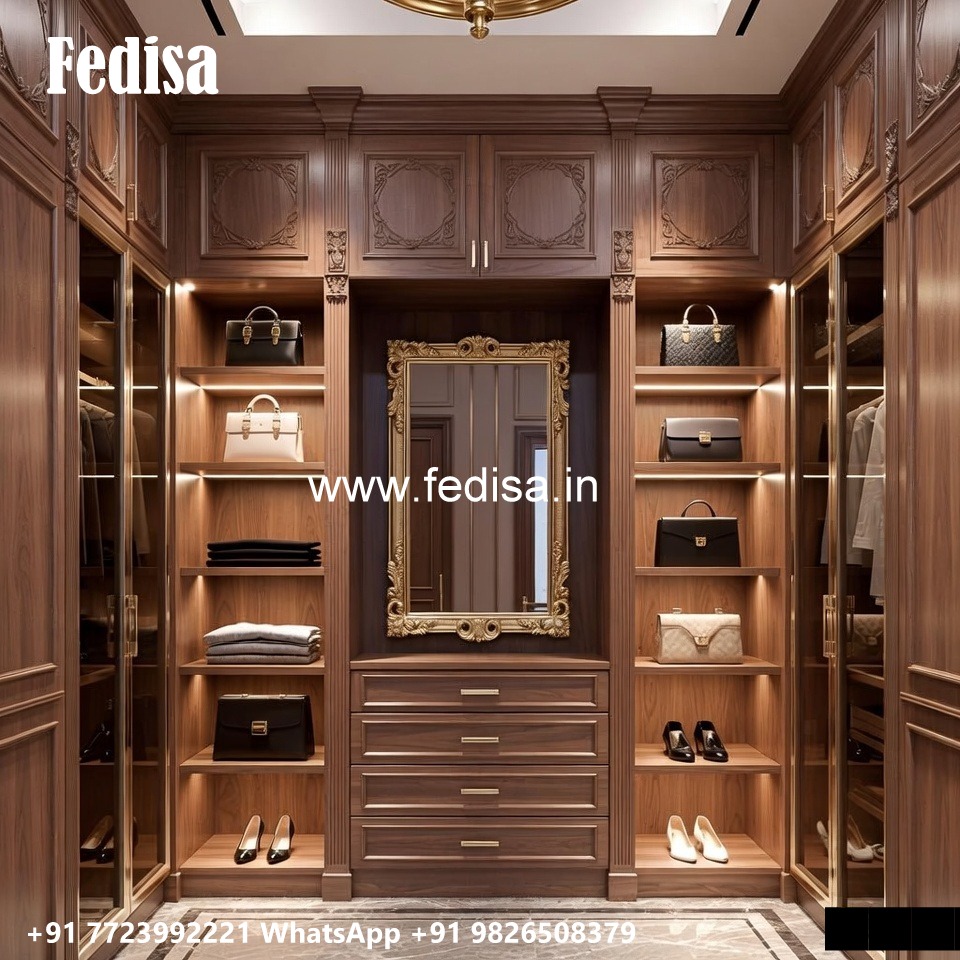 Traditional Wardrobe Design with Wooden Elegance No-785