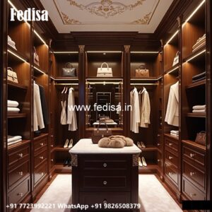 Classic Bedroom Closet with Wooden Texture No-811