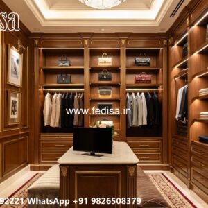 Traditional Wardrobe Design with Elegant Mirrors No-820