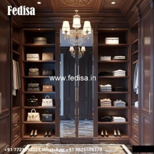 Elegant Wardrobe Design with Decorative Storage No-845