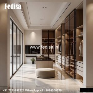 Contemporary Wardrobe Design with Glass Finish No-905