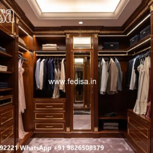 Modern Wardrobe Design with Open Shelving No-935