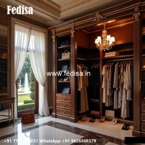 Stylish Wardrobe Design with Wooden Texture No-986