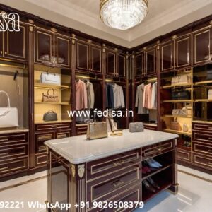 Sliding Wardrobe Design with Elegant Finish No-1018