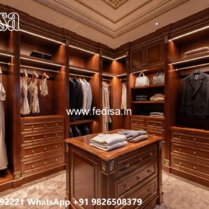 Contemporary Wardrobe Design with LED Features No-1020