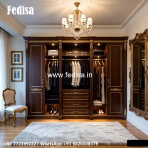 Elegant Wardrobe Design with LED Accents No-1081