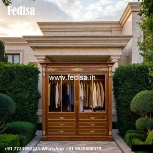 Premium Wardrobe Design with Wooden Texture No-1084