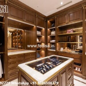 Stylish Wardrobe Design with Sleek Texture No-1118