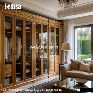 Luxury Wardrobe Design with Mirror Elegance No-1154