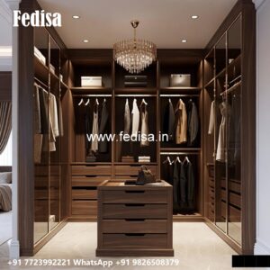 Stylish Wardrobe Design with Decorative Elements No-1162