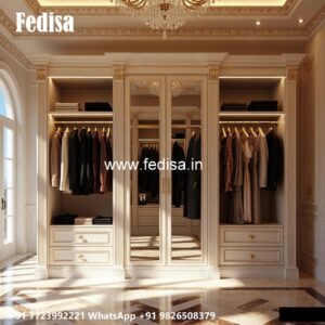 Contemporary Wardrobe Design with Mirror Panels No-1174