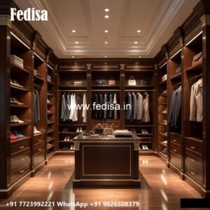 Luxury Bedroom Wardrobe Design with Smart Features No-1177