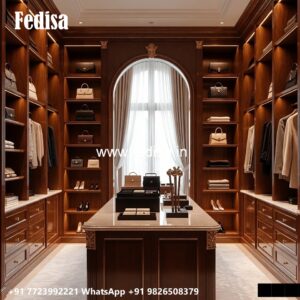 Classic Wardrobe Design with Decorative Panels No-1518