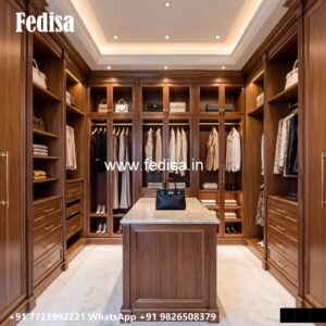 Classic Wardrobe Design with Carved Doors No-1531