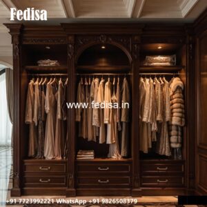 Classic Wardrobe Design with Rich Wood Finish No-1538