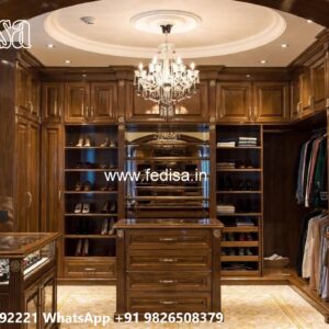 Traditional Wardrobe Design with Custom Features No-1581