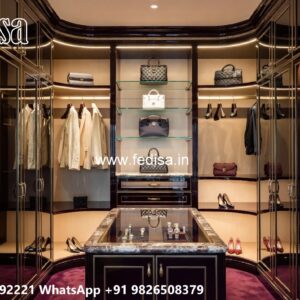Classic Closet Design with Decorative Mirrors No-1583