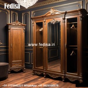 Classic Closet Design with Rich Wooden Finish No-1641