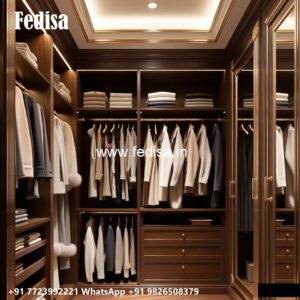 Wooden Closet Design with Elegant Craftsmanship No-1645